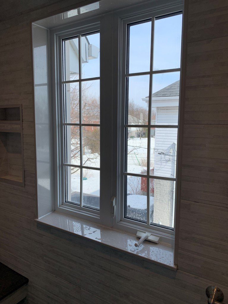 after picture of bathroom renovation window