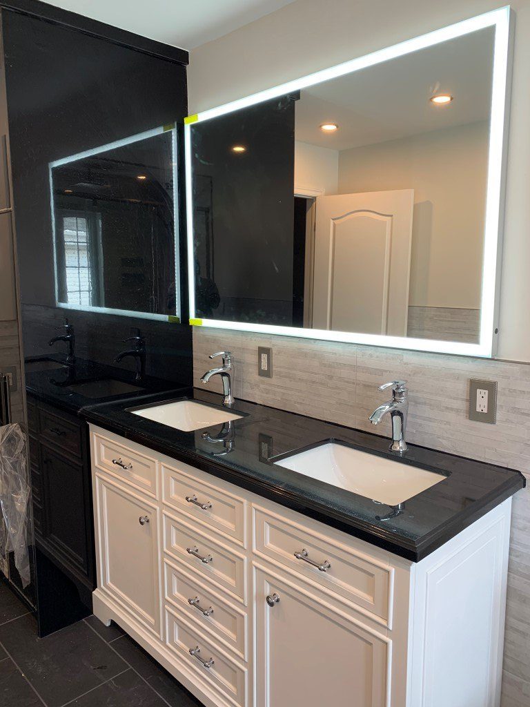 after picture of bathroom renovation counter sink